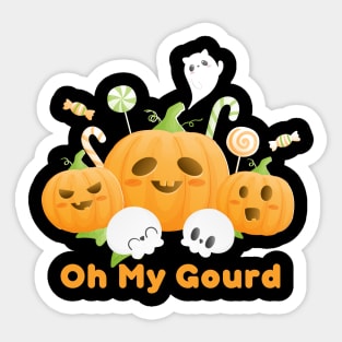 Oh My Gourd, Halloween Pumpkins Sticker